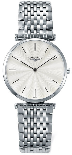 Longines Watches : L4.709.4.73.6 Quartz Stainless Steel Silver Dial Stainless Steel Band Men Watch
