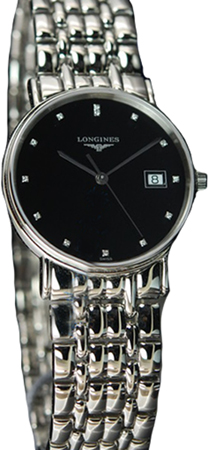 Longines Watches : L4.720.4.97.6 Quartz Diamond Set Men Watch