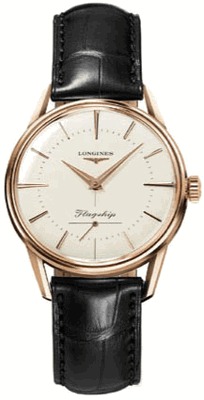 Longines Watches : L4.746.8.72.0 Automatic 18k Rose Gold Silver With Second Sub- At 6 Dial Black Crocodile Leather Band Men Watch