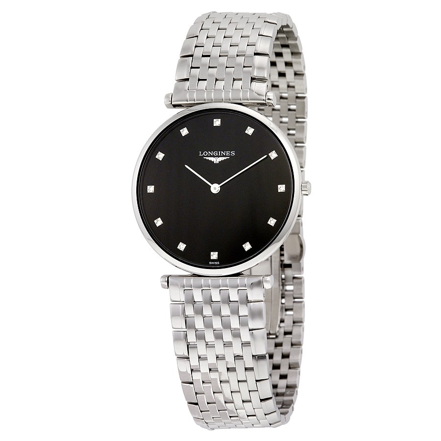 Longines Watches : L4.755.4.58.6 Black Quartz Men Watch