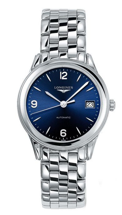 Longines Watches : L4.774.4.96.6 Automatic Blue Dial Date Stainless Steel Men Watch