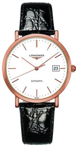 Longines Watches : L4.787.8.12.0 White Dial Fixed 18kt Rose Gold Band Men Watch