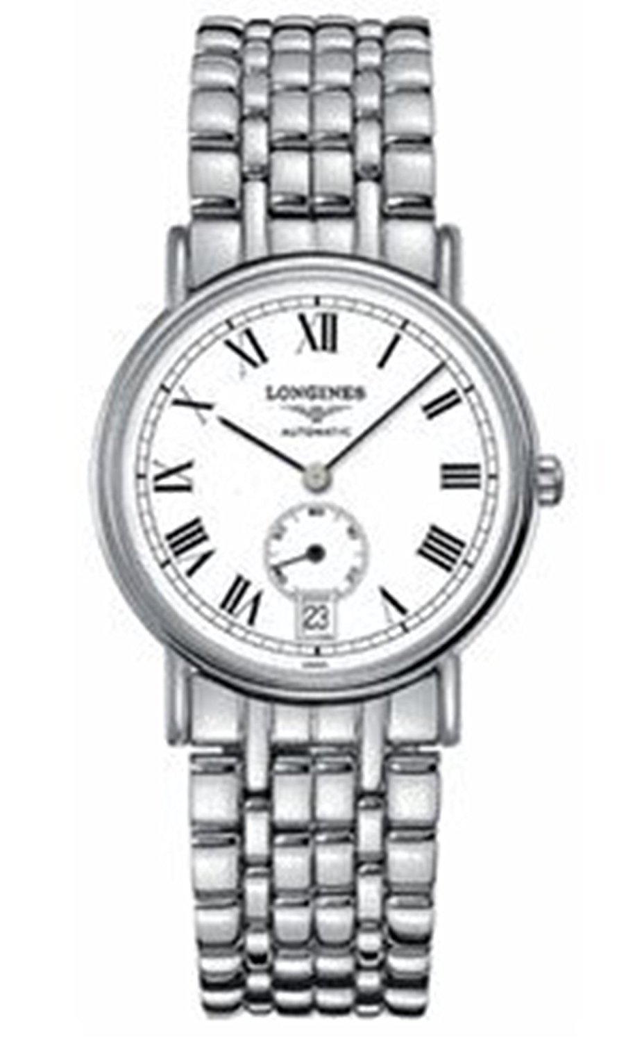 Longines Watches : L4.804.4.11.6 White Dial Stainless Steel Band Men Watch