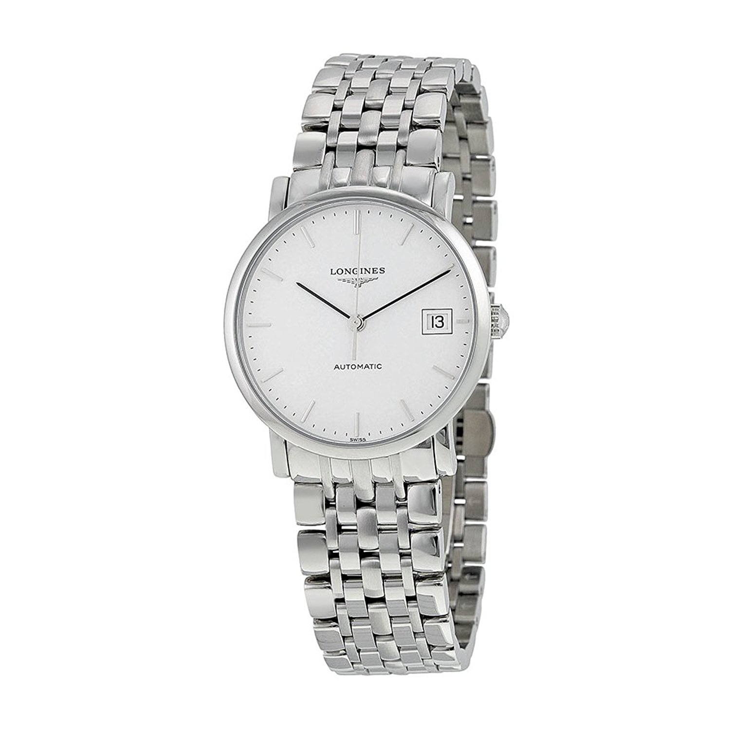Longines Watches : L4.809.4.12.6 White Dial Fixed Stainless Steel Band Men Watch