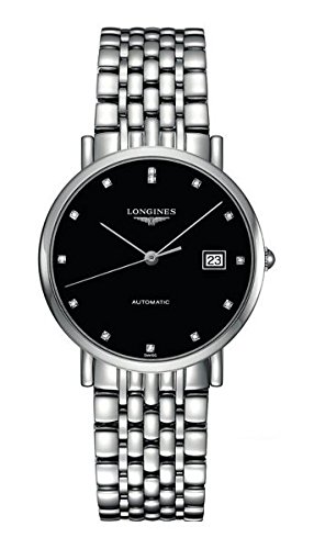 Longines Watches : L4.810.4.57.6 Black Dial Stainless Steel Band Men Watch
