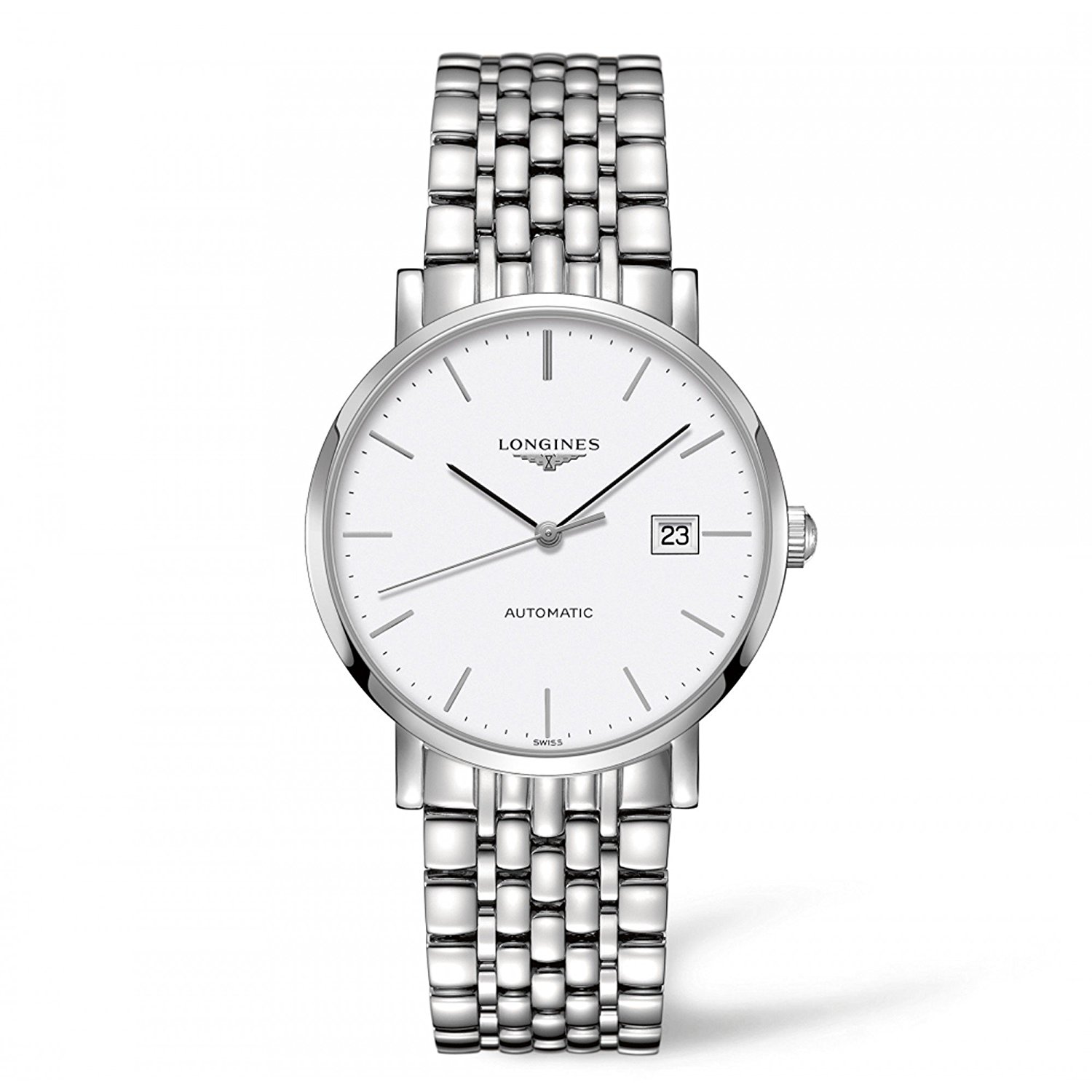 Longines Watches : L4.910.4.12.6 White Dial Stainless Steel Band Men Watch