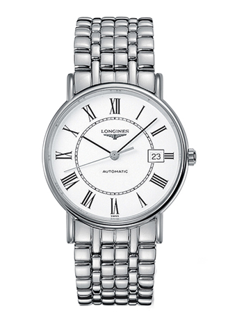 Longines Watches : L4.921.4.11.6 Automatic White Dial Roman Numerals Date Stainless Steel Men Watch