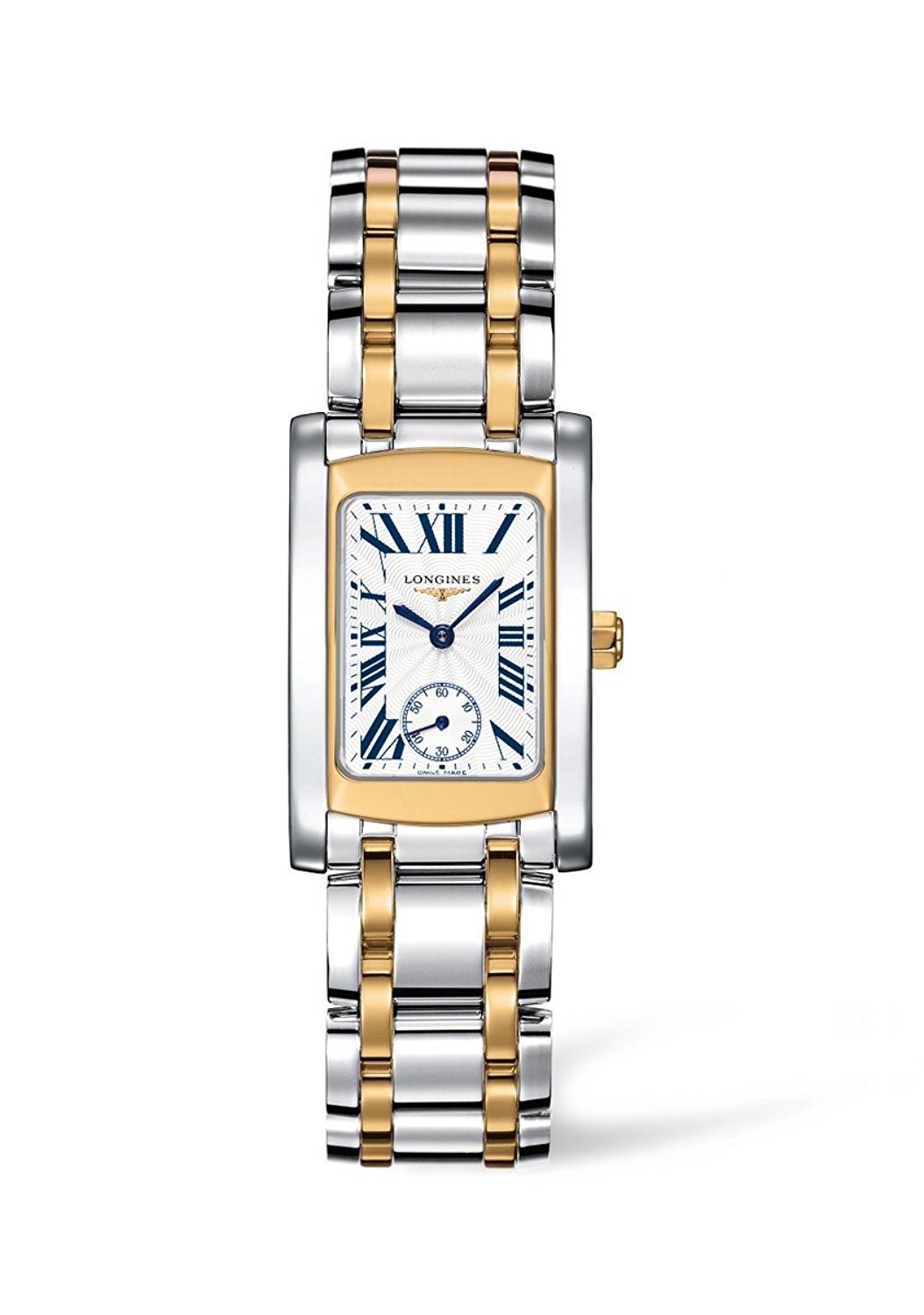 Longines Watches : L5.155.5.70.7 White Dial Fixed Stainless Steel And 18kt Yellow Gold Band Women Watch