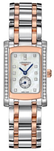 Longines Watches : L5.155.5.89.7 White-pearl-diamonds Dial Gold Band Women Watch
