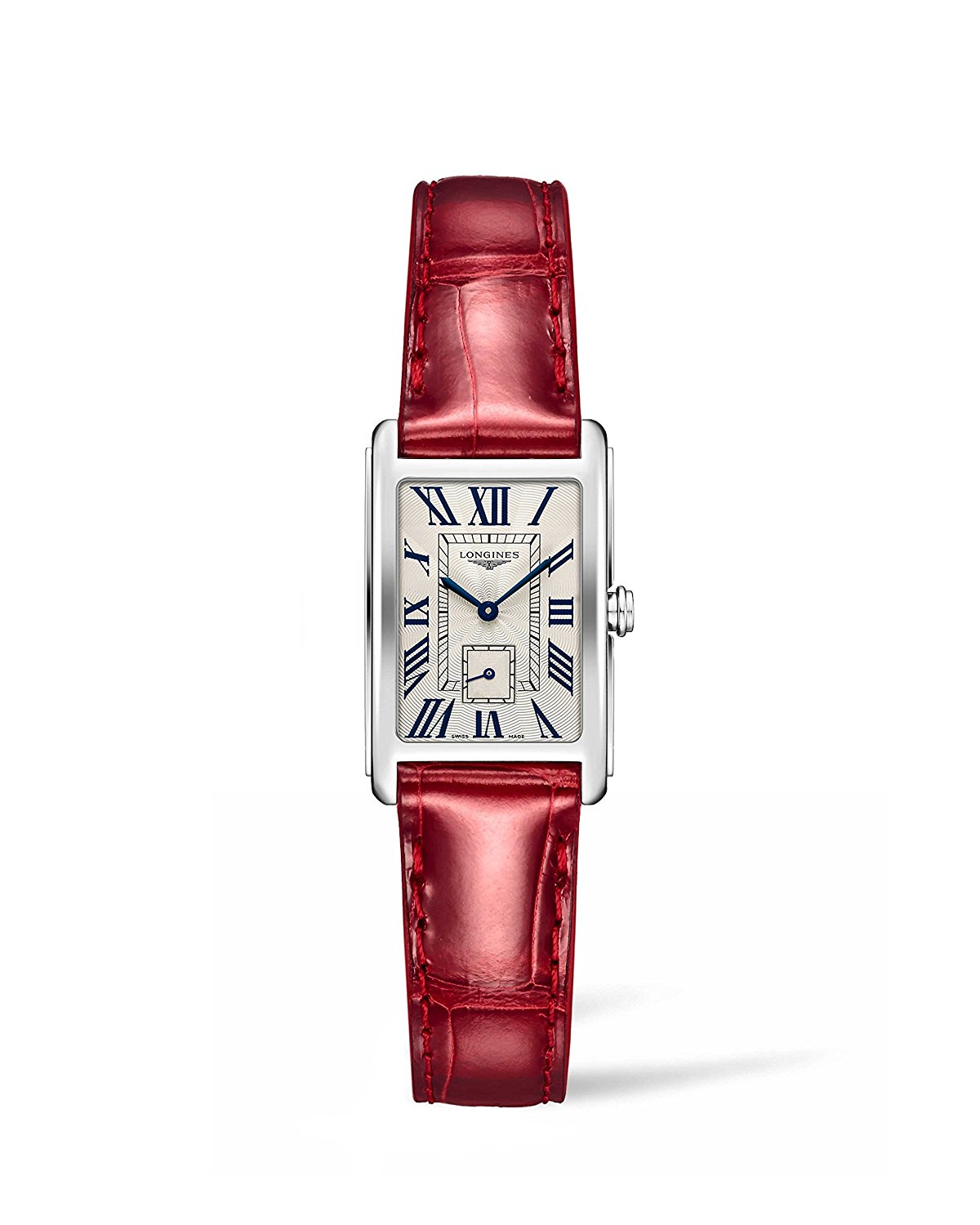 Longines Watches : L5.255.4.71.5 Quartz Analog Red Leather Women Watch