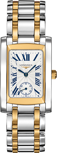 Longines Watches : L5.502.5.70.7 Quartz Silver Dial Roman Numerals Stainless Steel and 18ct Gold Women Watch