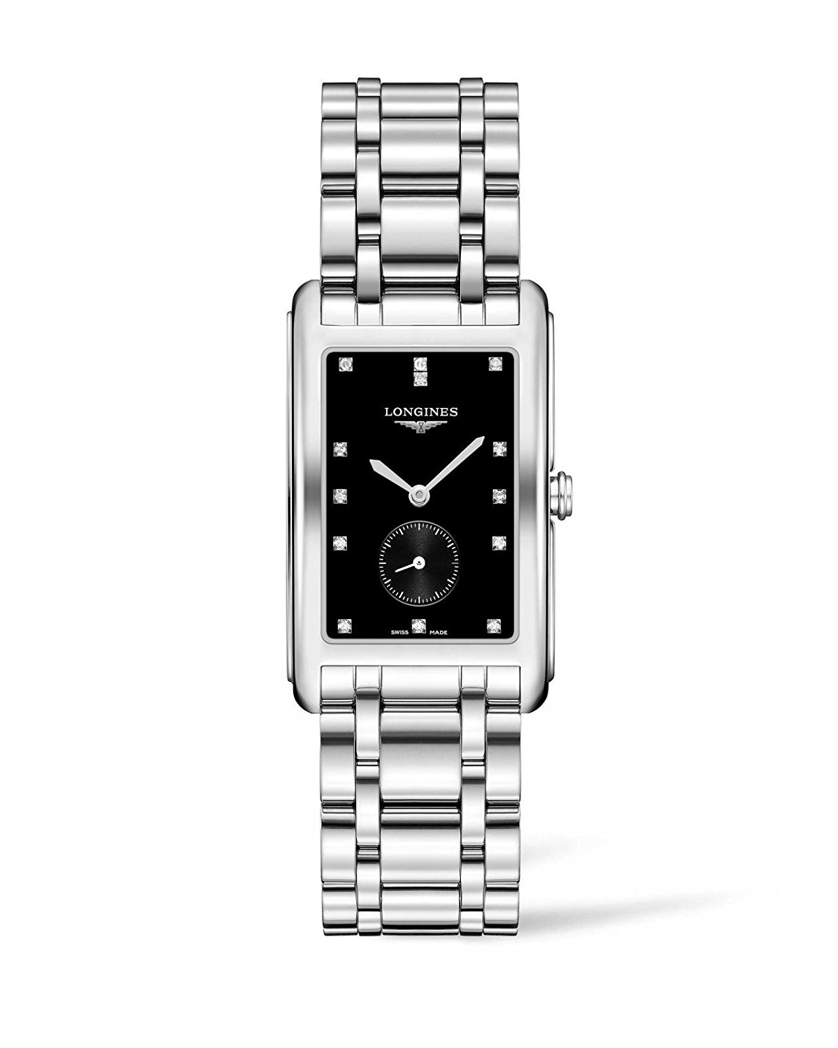Longines Watches : L5.755.4.57.6 Black Dial Stainless Steel Band Women Watch