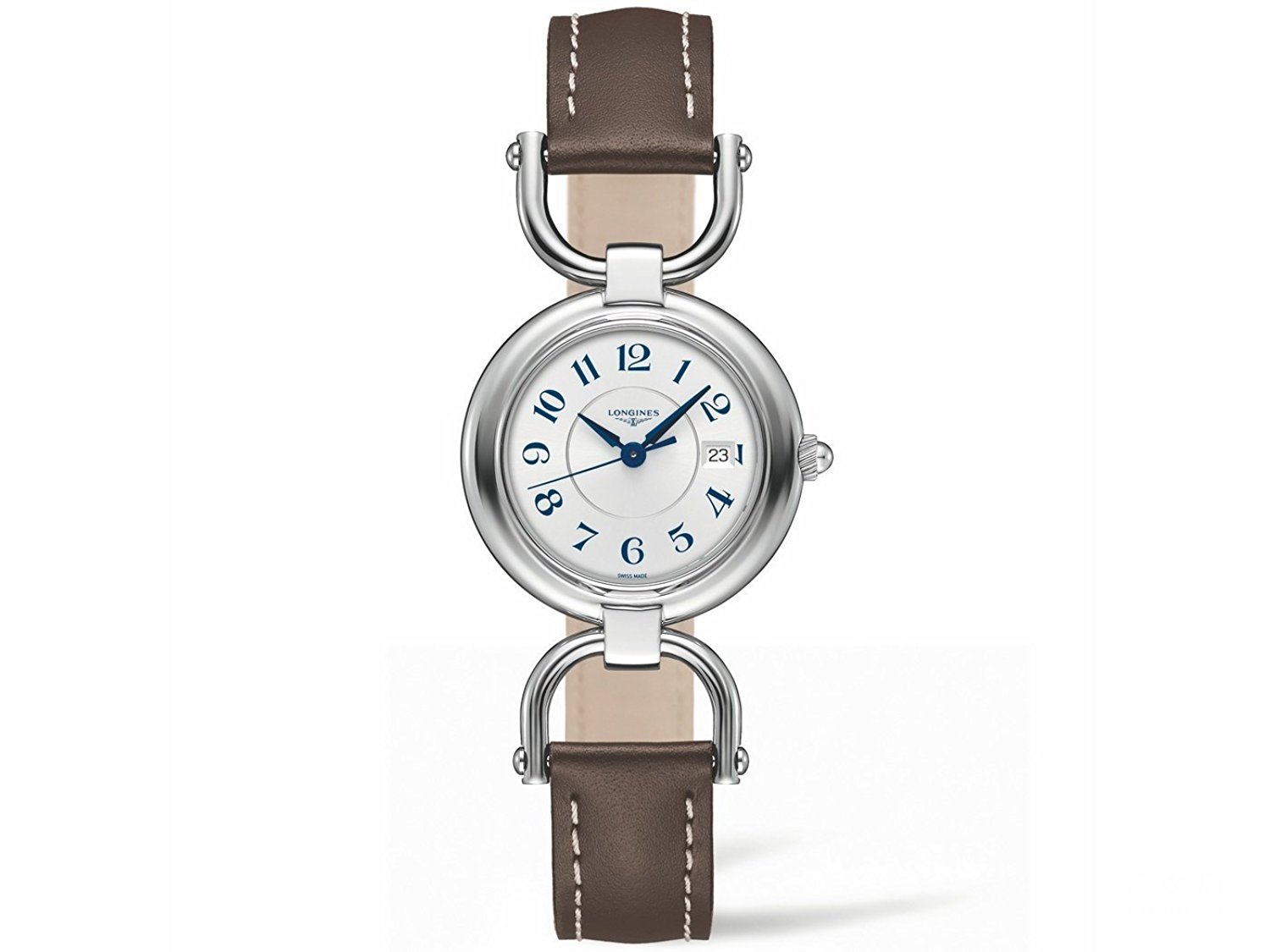 Longines Watches : L6.131.4.73.2 Quartz Analog Date Brown Leather Women Watch