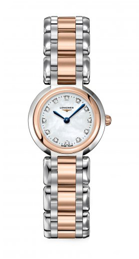 Longines Watches : L8.109.5.87.6 Quartz Mother of Pearl Diamonds Dial Stainless Steel 18ct Rose Gold Women Watch