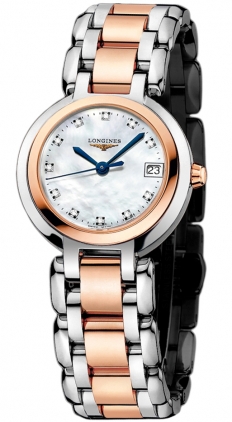 Longines Watches : L8.110.5.87.6 Quartz 18kt Rose Gold/stainless Steel Diamond/mother Of Pearl Dial 18kt Rose Gold/stainless Steel Band Women Watch