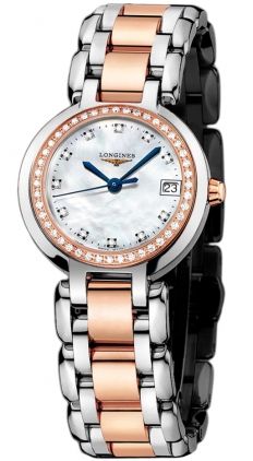 Longines Watches : L8.110.5.89.6 Quartz 18kt Rose Gold/stainless Steel Diamond/mother Of Pearl Dial 18kt Rose Gold/stainless Steel Band Women Watch