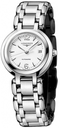 Longines Watches : L8.111.4.16.6 Automatic Stainless Steel White Dial Stainless Steel Band Women Watch