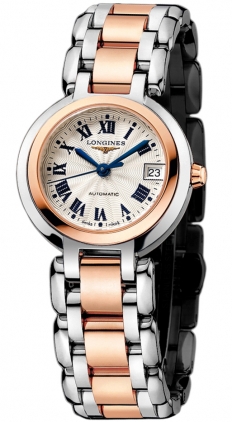 Longines Watches : L8.111.5.78.6 Automatic 18kt Rose Gold/stainless Steel Silver Dial 18kt Rose Gold/stainless Steel Band Women Watch