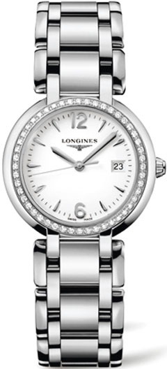 Longines Watches : L8.112.0.16.6 Quartz Stainless Steel White Dial Stainless Steel Band Women Watch