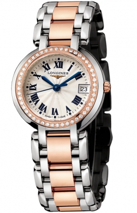 Longines Watches : L8.112.5.79.6 Quartz 18kt Rose Gold/stainless Steel Silver Dial 18kt Rose Gold/stainless Steel Band Women Watch