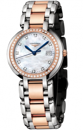 Longines Watches : L8.112.5.89.6 Quartz 18kt Rose Gold/stainless Steel Diamond/mother Of Pearl Dial 18kt Rose Gold/stainless Steel Band Women Watch