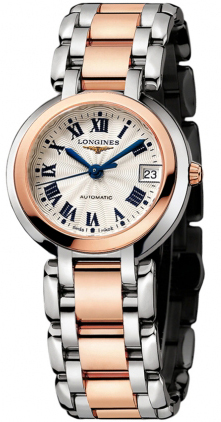 Longines Watches : L8.113.5.78.6 Automatic 18kt Rose Gold/stainless Steel Silver Dial 18kt Rose Gold/stainless Steel Band Women Watch