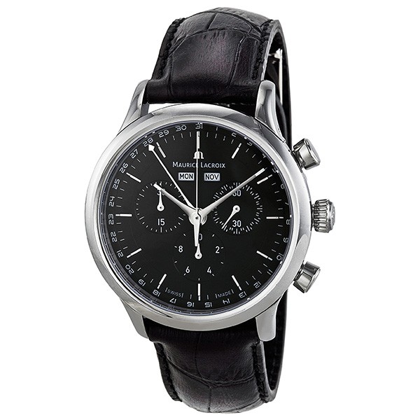 Maurice Lacroix Watches : LC1008-SS001-330 Black Quartz Men Watch