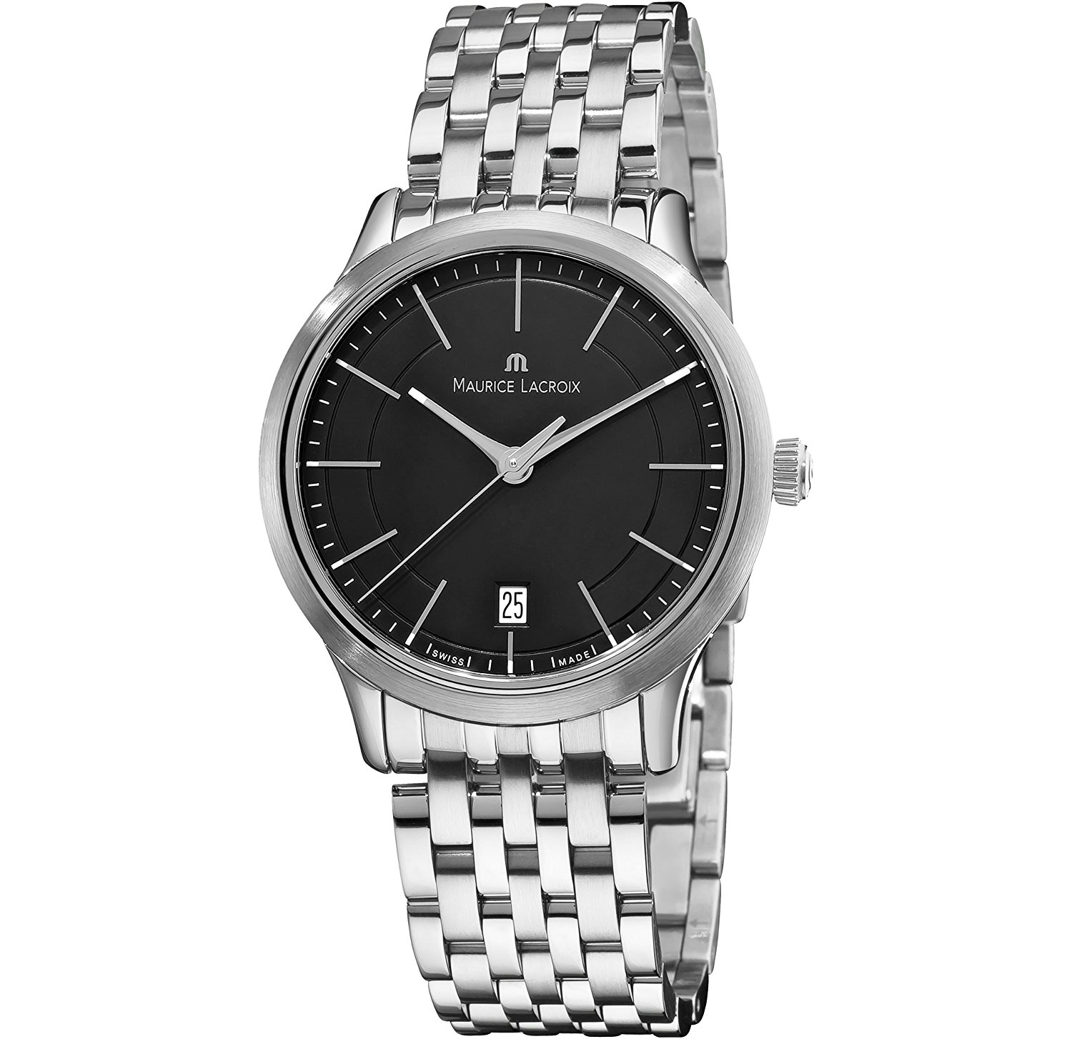 Maurice Lacroix Watches : LC1117-SS002330 Black Dial Stainless Steel Women Watch
