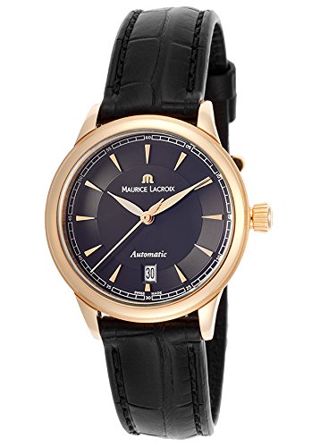 Maurice Lacroix Watches : LC6003-PG101-330 Black Dial Crocodile Leather Band Women Watch