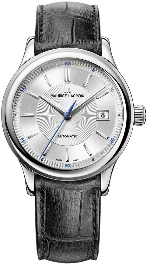 Maurice Lacroix Watches : LC6027-SS001-110 Automatic Date Black Leather Men Watch