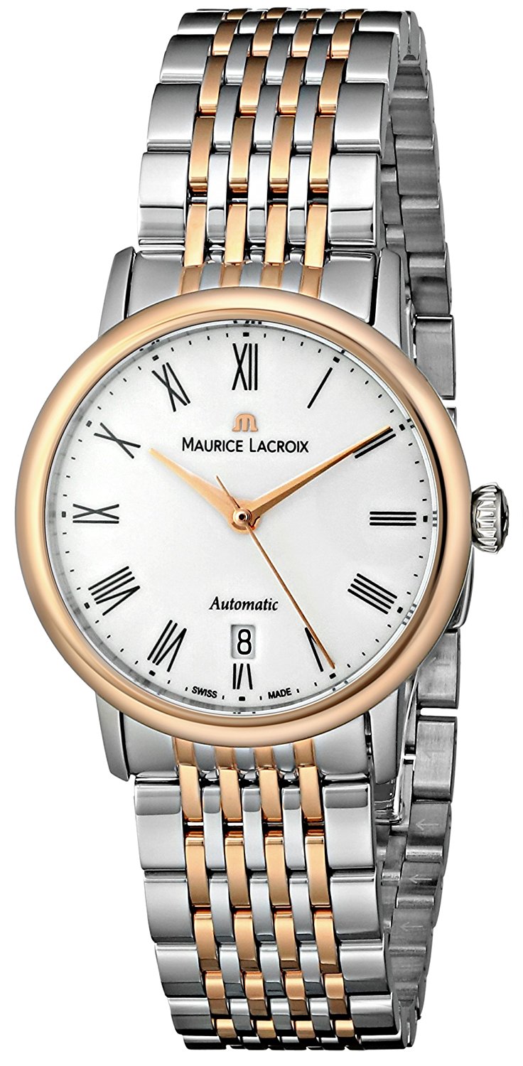 Maurice Lacroix Watches : LC6063-PS103-110 Silver Dial Rose Gold Band Women Watch