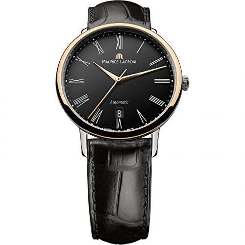 Maurice Lacroix Watches : LC6067-PS101-310-1 Black Dial Leather Men Watch