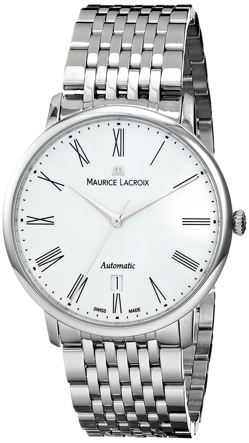 Maurice Lacroix Watches : LC6067-SS002-110 Silver Dial Stainless Steel Band Men Watch
