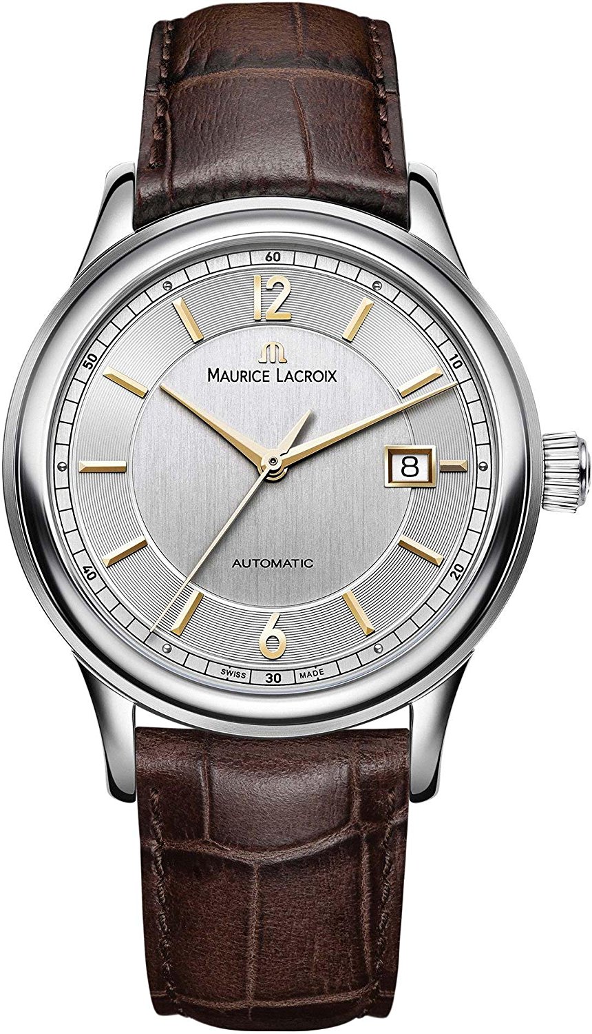 Maurice Lacroix Watches : LC6098-SS001-121-2 Automatic Date Brown Leather Men Watch