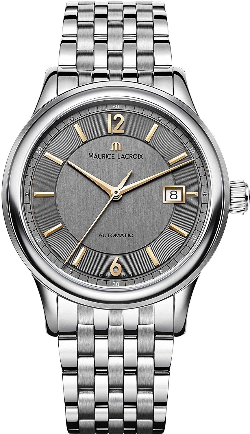 Maurice Lacroix Watches : LC6098-SS002-320-1 Automatic Date Stainless Steel Men Watch