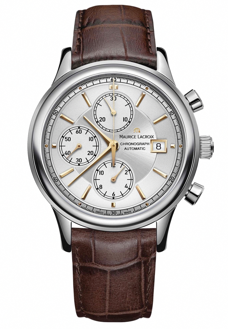Maurice Lacroix Watches : LC6158-SS001-130-2 Automatic Chronograph Date Brown Leather Men Watch