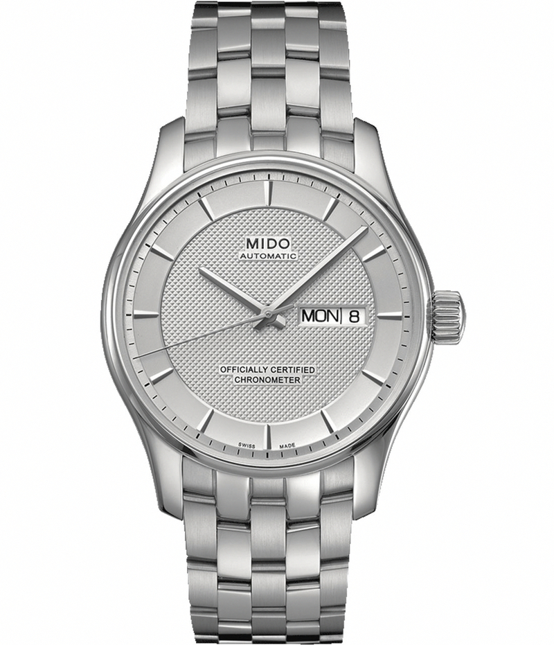 Mido Watches : M001.431.11.031.92 Automatic Chronometer Silver Dial Stainless Steel Case With Stainless Steel Bracelet Men Watch