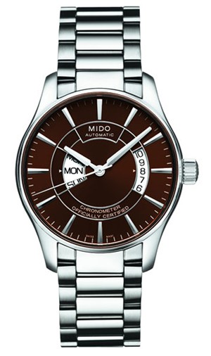 Mido Watches : M001.431.11.291.02 Automatic Chronometer Brown Dial Stainless Steel With Stainless Steel Bracelet Men Watch