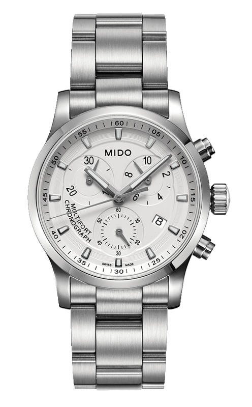 Fake AAA Mido Watches : M005.217.11.031.00 Quartz Silver Dial Stainless Steel Case Chronograph With Stainless Steel Bracelet Women Watch Watch