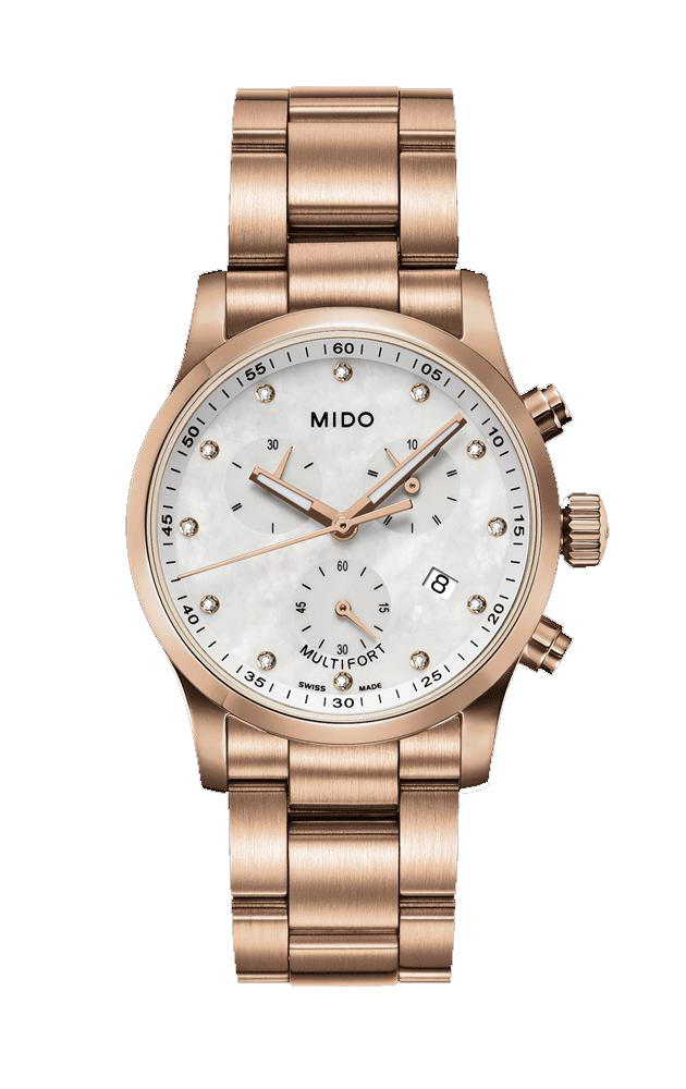 Mido Watches : M005.217.33.116.00 Quartz Chronograph Date Gold Tone Stainless Steel Women Watch