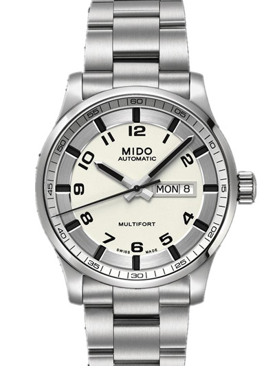 Mido Watches : M005.430.11.032.00 Automatic Cream Dial Stainless Steel Case With Stainless Steel Bracelet Men Watch