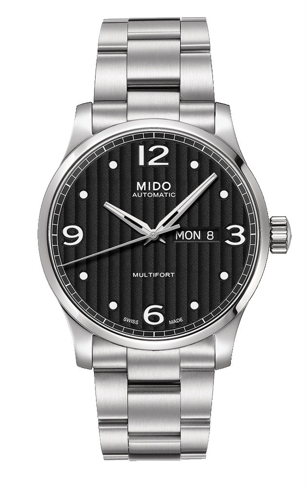 Mido Watches : M005.430.11.050.00 Automatic Black Dial Day Date Stainless Steel Men Watch