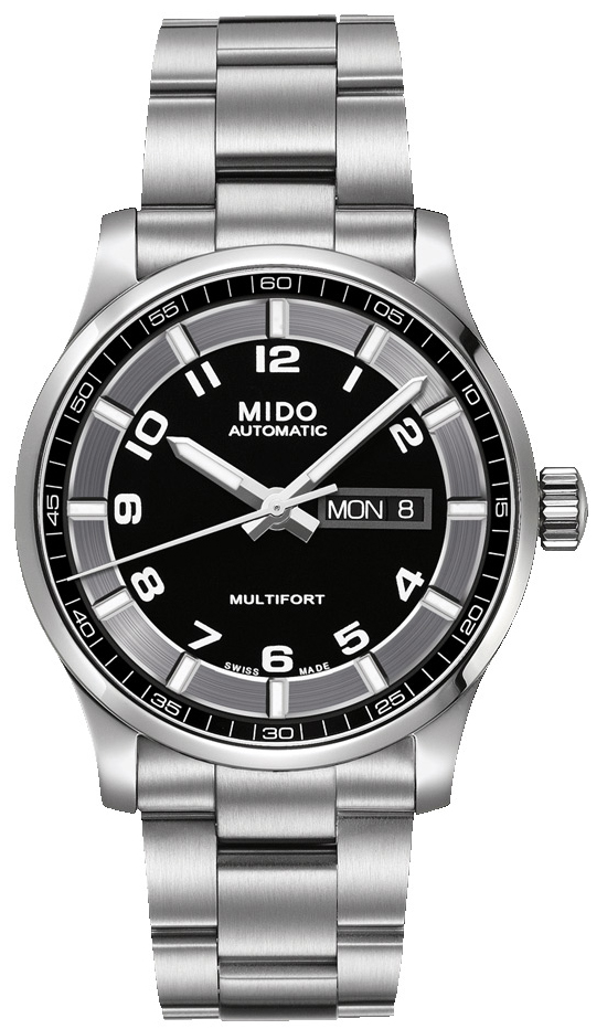 Mido Watches : M005.430.11.052.00 Automatic Black Dial Stainless Steel Case With Stainless Steel Bracelet Men Watch