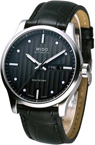 Mido Watches : M005.430.16.031.01 Black Leather Black Dial Men Watch