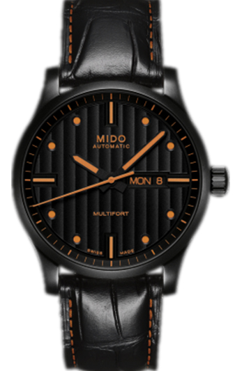 Mido Watches : M005.430.36.051.22 Automatic Black Dial And Black PVD Coating Stainless Steel Case With Black Leather Strap Men Watch