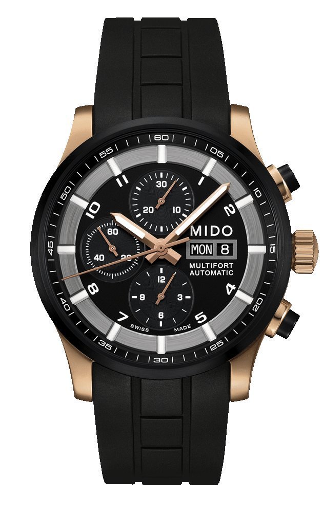 Mido Watches : M005.614.37.057.09 Automatic Chronograph Shock Resistance Black Men Watch