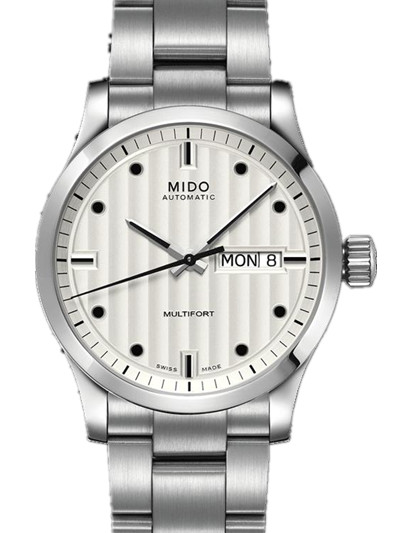 Mido Watches : M005.830.11.031.00 Automatic White Dial Stainless Steel Case With Stainless Steel Bracelet 38MM Men Watch