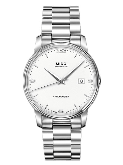 Mido Watches : M010.408.11.011.00 Automatic Chronometer White Dial Stainless Steel Case With Stainless Steel Bracelet Men Watch