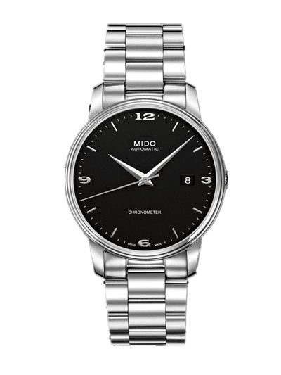 Mido Watches : M010.408.11.051.90 Automatic Chronometer Black Arabic Numeral Dial Stainless Steel Case With Stainless Steel Bracelet Men Watch