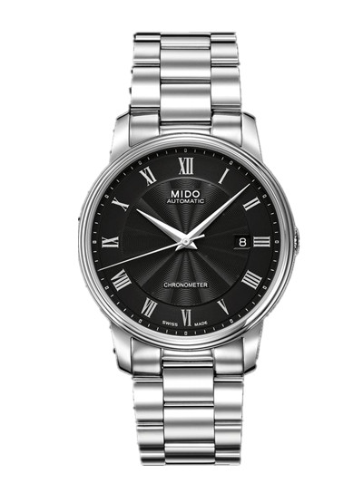 Mido Watches : M010.408.11.053.00 Automatic Chronometer Black Roman Numeral Dial Stainless Case With Stainless Steel Bracelet Men Watch
